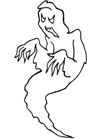 Ghost  Coloring Page